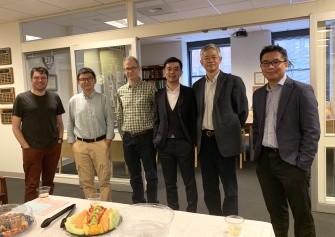 Photo of Yunzhe with committee members: Mandli, Kui, Weinstein, Du, Sun