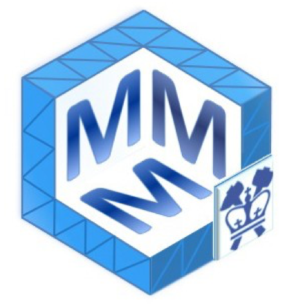 CM3 Logo: A Blue Hexagon with 3 M's inside and the Columbia Crown in the lower right corner.