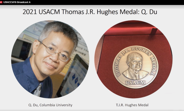 Du awarded  USACM TJR Hughes medal